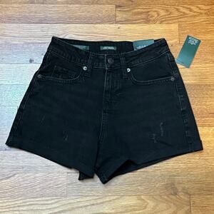 Wild Fable Women 00 Black High Rise Rolled Cuff Denim
Jean Shorts Distressed New